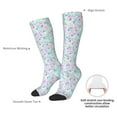 thumbnail image 5 of Picia Women Crew Soft Moisture-wicking Socks Sequins Pattern Design Cotton Socks, One Size fit All, 5 of 9