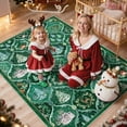 thumbnail image 5 of Moynesa 5'x7' Christmas Area Rug for Living Room, Xmas Tree Modern Rug Kitchen Rug Washable Rug Non Slip Moroccan Carpet Holiday Decor Geometric Soft Accent Rug for Bedroom Dining Room, Green, 5 of 12