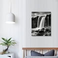 thumbnail image 3 of ARISTURING  Black and White Rocky Waterfall Pictures Paintings on Canvas Wall Art Prints for Wall Decor Living Room Modern Grace Landscape Sea Beach Canvas Print Artwork Home Decorations, 3 of 4