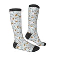thumbnail image 3 of Daiia Sports Socks Carrot Rabbit Printed Novelty Crew Socks for Men Women Knee High Socks Cotton Socks Soft & Breathable Support Unisex Socks, 3 of 9