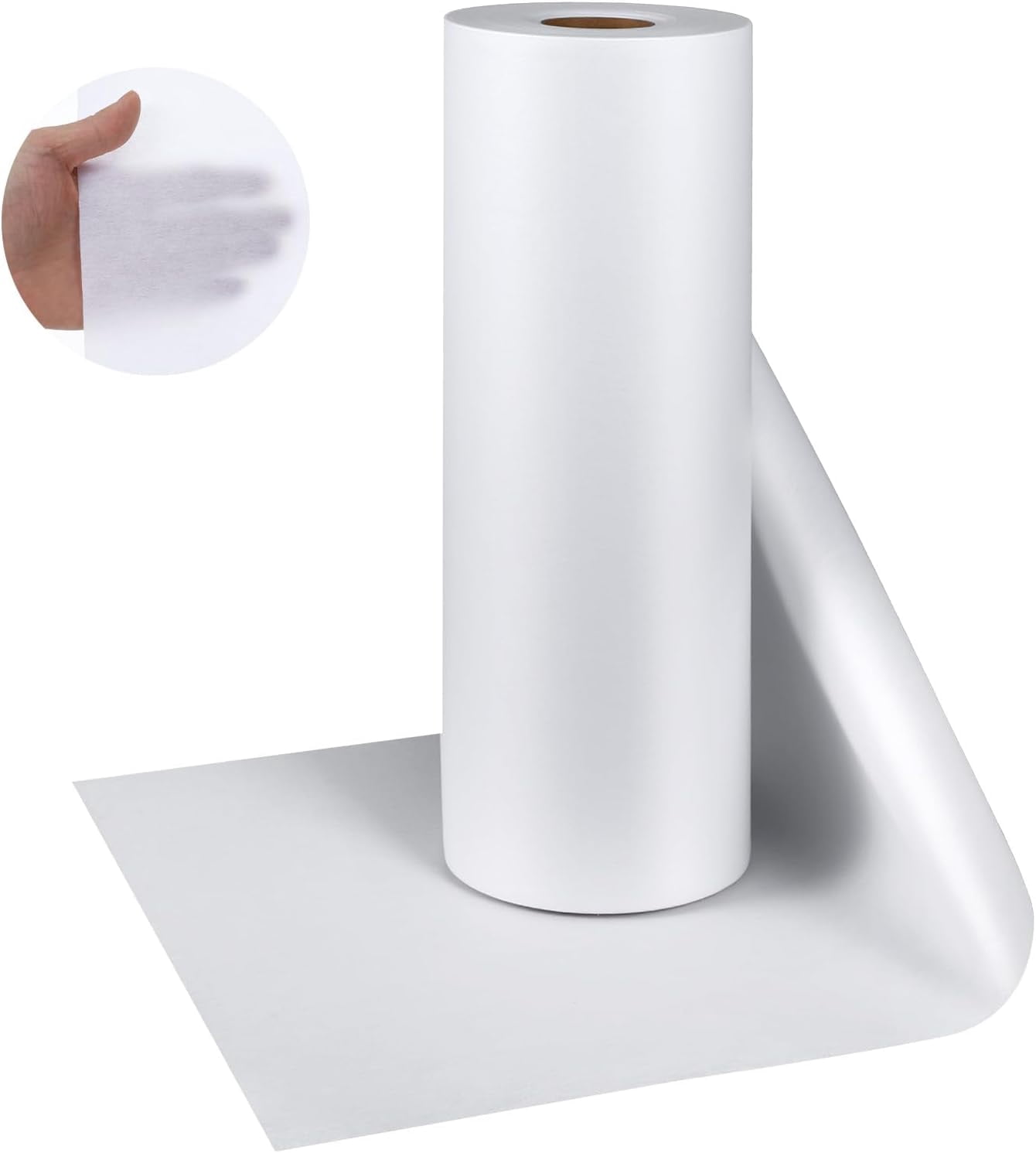 Heavy Weight White Non-Woven Fusible Interfacing, Iron On Single-Sided 11.8 Inch x 30.6 Yard for Sewing, Quilting, Crafts, Clothing and Home Decor
