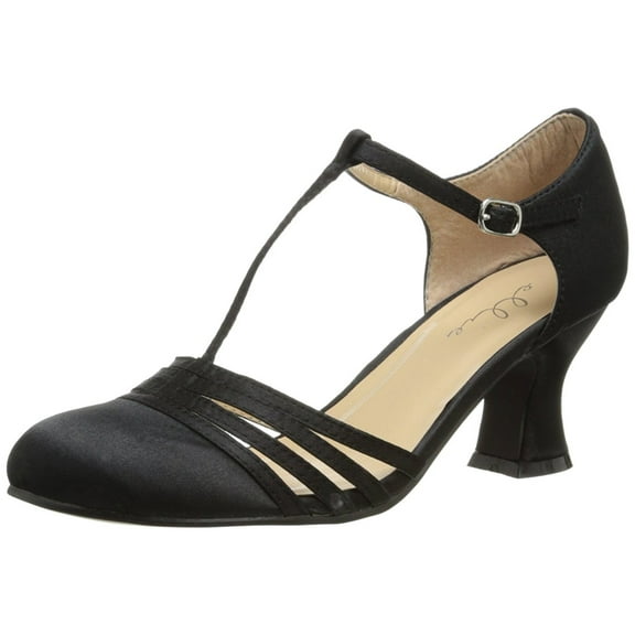 254-LUCILLE, 2.5" Heel Satin Flapper Dance Shoe