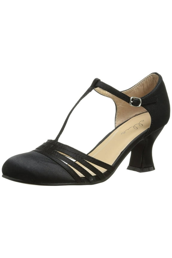 254-LUCILLE, 2.5" Heel Satin Flapper Dance Shoe
