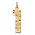 thumbnail image 1 of 14k Yellow Gold Casted Large Diamond Cut Number 1 Charm, 1 of 3