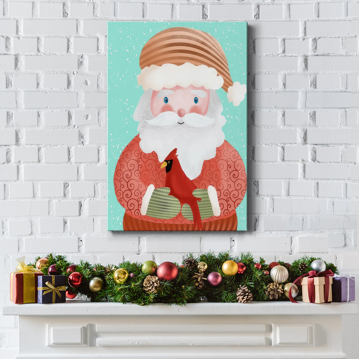 Santa Pack I- Gallery Wrapped Canvas