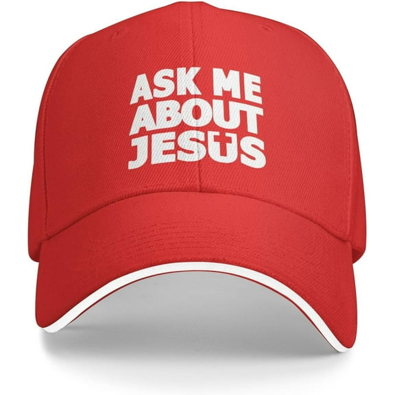 Ask Me About Jesus Trucker Hat Baseball Cap Funny Outdoor Travel Dad Caps
