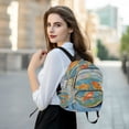 thumbnail image 6 of FORMRS Mini Backpack Purse for Women Quilted Travel Daypack Casual Shoulder Bag, Art Goldfish, 6 of 7