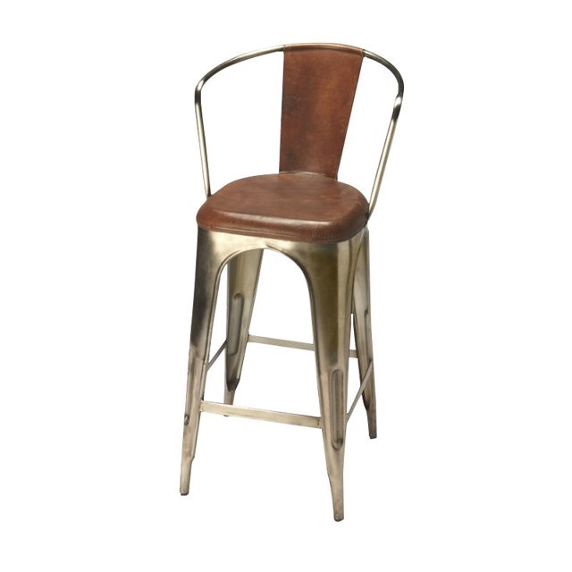Beaumont Lane Tabouret de Bar 26 Pouces en Brun Moyen