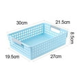 thumbnail image 3 of OUNONA 4pcs Stackable Plastic Storage Baskets For Office Home Organization File Bins Compact Desktop Storage, 3 of 8