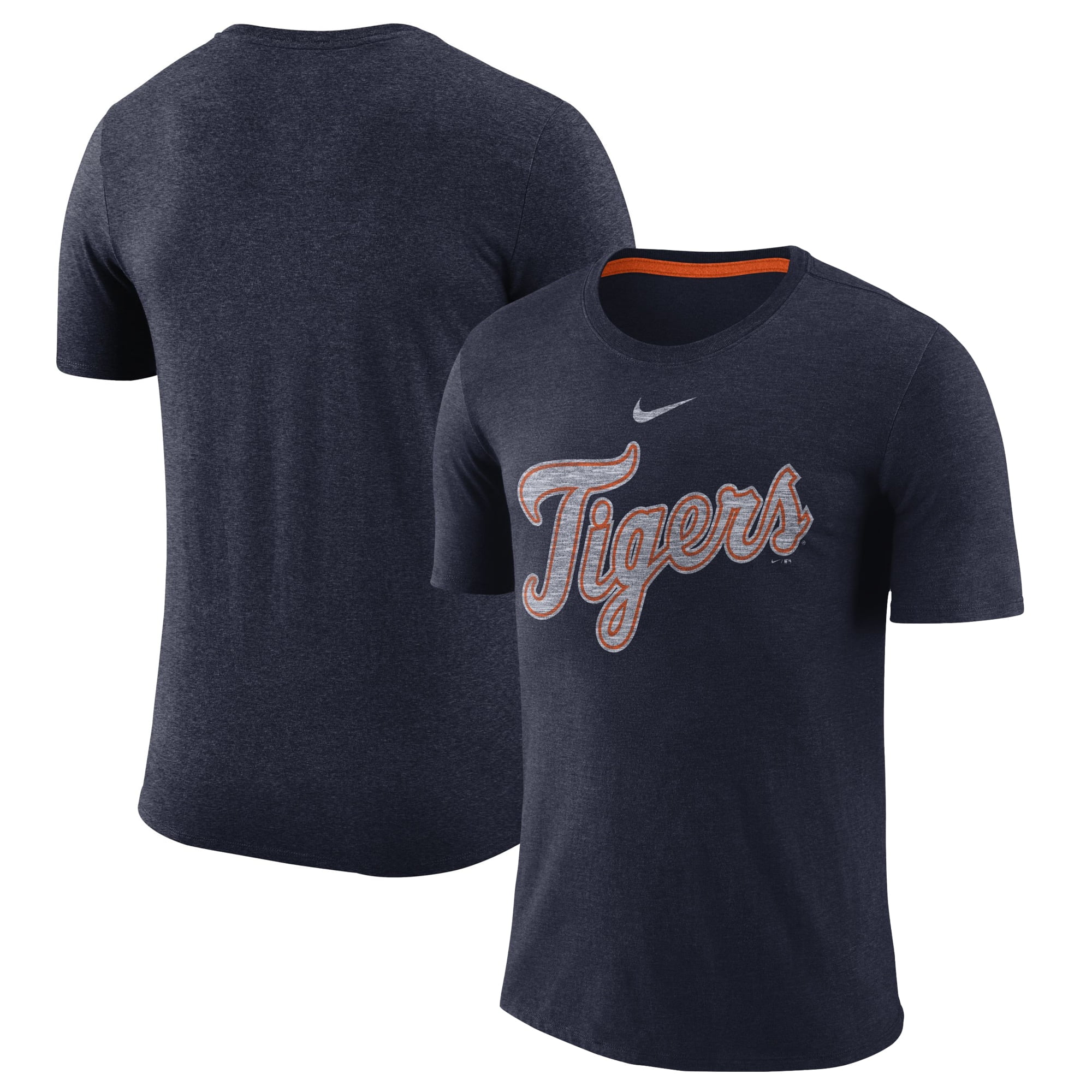 Detroit Tigers Nike Wordmark TriBlend TShirt Navy