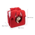 thumbnail image 3 of 12.40 x 12.40 x 12.40 inch Christmas Themed Pet House with 5.51 inch Entry Hole Winter Warm Closed Design for Small Dogs and Cats (Red), 3 of 3