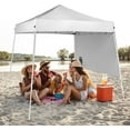 thumbnail image 6 of LINJH 6x6 ft Pop Up Canopy Tent, Outdoor Small Canopy Tent with Backpack, Patio Pop Up Gazebo Slant Leg Canopy with 1 Sidewall, Portable Easy Up Canopy (White), 6 of 9