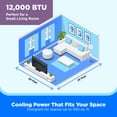thumbnail image 4 of Midea 12,000 BTU Smart Inverter Window Air Conditioner, Cools Up to 550 Sq Ft, Wi‑Fi, Alexa & Google Assistant, Energy Star, Quiet AC, Remote, Black, 4 of 20