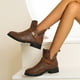 thumbnail image 1 of Botas cortas de invierno para mujer con cabeza redonda y tacones bajos y hebillas de cinturón de metal sólido Wmkox8yii shkj502, 1 of 9