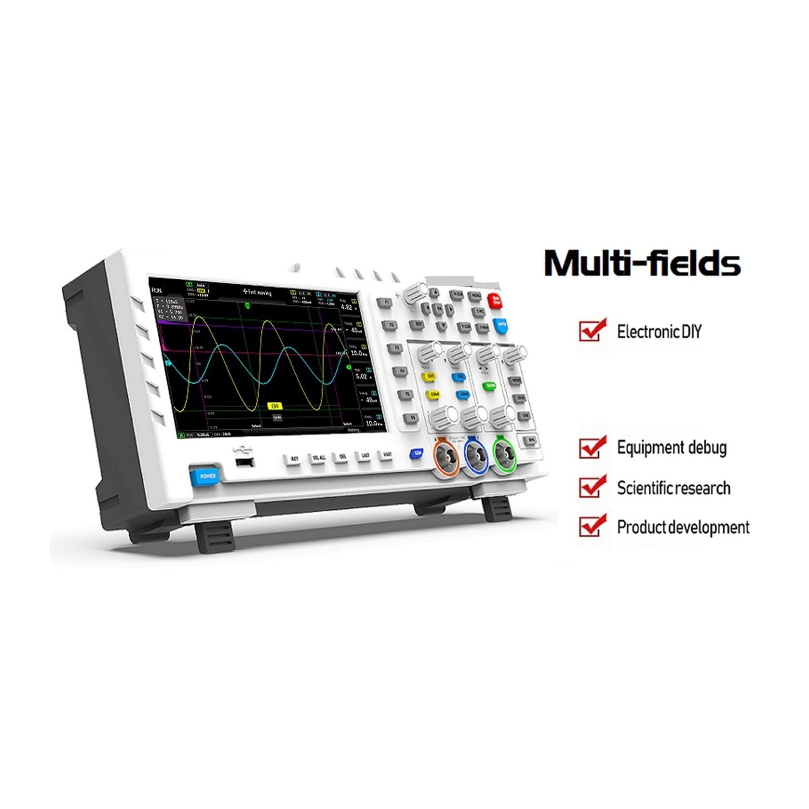 1014D Digital Oscilloscope Dual Channel Input Signal Generator 2 In 1 Desktop 1GSa/s Sampling Rate P4100 Probe ,Professional Designed