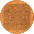 thumbnail image 1 of Ahgly Company Indoor Round Oriental Orange Traditional Area Rugs, 8' Round, 1 of 4