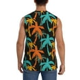 thumbnail image 4 of Goofa Palm Trees Printed Men's Sleeveless T-Shirt - Athletic Gym Workout Tank Top for Men - Moisture-Wicking, UPF 30+ Quick-Dry Muscle Tee-Large, 4 of 8