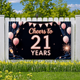 thumbnail image 4 of Colorful Design 21st Birthday Banner Balloon Theme Celebration Decoration for Birthday Party Indoor Event, 4 of 9