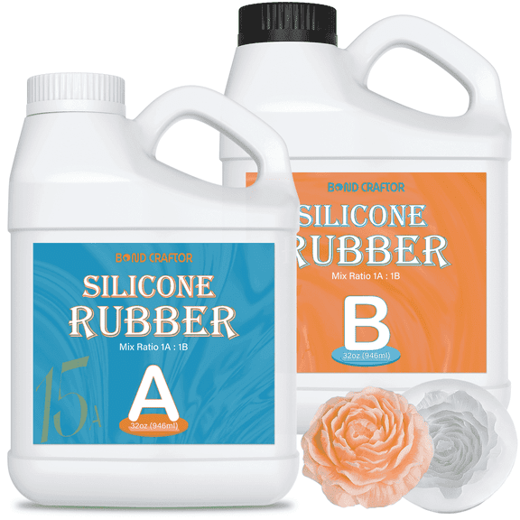 Bond Craftor 64oz Silicone Mold Making Kit – Fast Cure Soft Rubber for Resin Molds, Candle & Soap Crafts