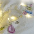 thumbnail image 3 of Cadena de luces LED transparentes de 10 LED con batería para interiores, con luz blanca cálida y cuentas de gemas de colores para festivales, 3 of 5