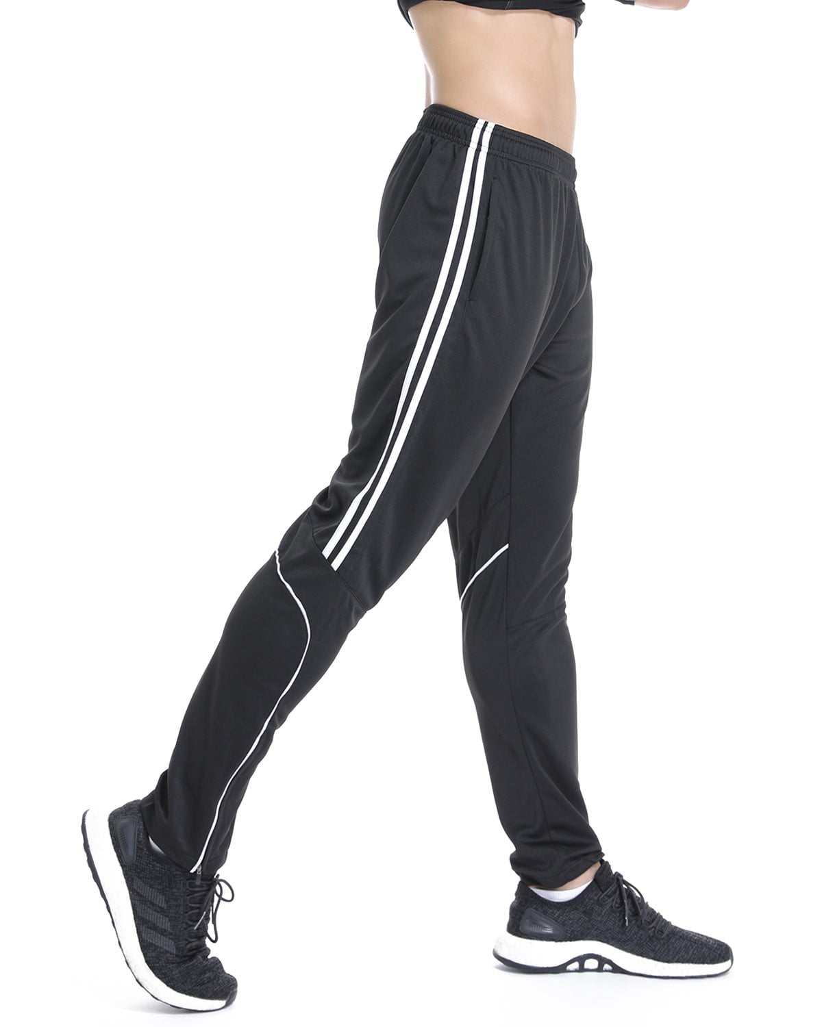 SEASUM - SEASUM Men's Workout Pants with Zipper Pockets Elastic Waist ...