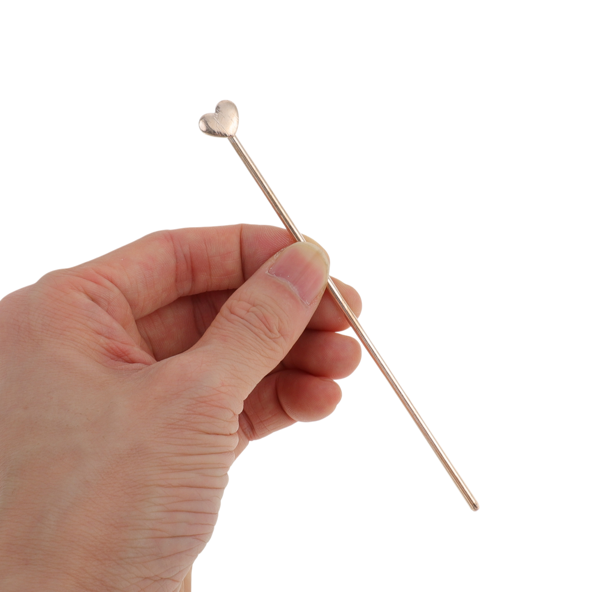 Unique Bargains No Slip Semicircle Hair Chopstick for Women 1 Pc Rose Gold Tone