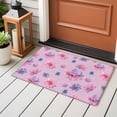 thumbnail image 4 of Spring Floral Entryway Rug 2'x3'&nbsp; Non Slip Front Door Mats, Summer Botanical Purple Pink Flower Entrance Rugs Indoor Outdoor Carpet, Washable Floor Mats Small Area Rug for Bedroom Kitchen, 4 of 8