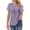Purple, variant on VBVC Women's V-Neck Henley Short Sleeve Blouse , Ladies' Rolled Cuff Linen Blend Top , Casual Summer Tops For Women,Army Green,S-5XL