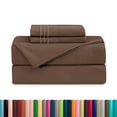thumbnail image 4 of Elegant Comfort 4-Piece Microfiber Bed Sheet Set, Full, Taupe - Deep Pocket, 4 of 10