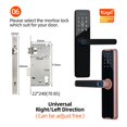 thumbnail image 2 of Door Lock, Tuya Bluethooth Biometric Fingerprint Electronic Lock RFID Card Remote Unlocking Smart Door Lock ,Easy to Install, 2 of 7