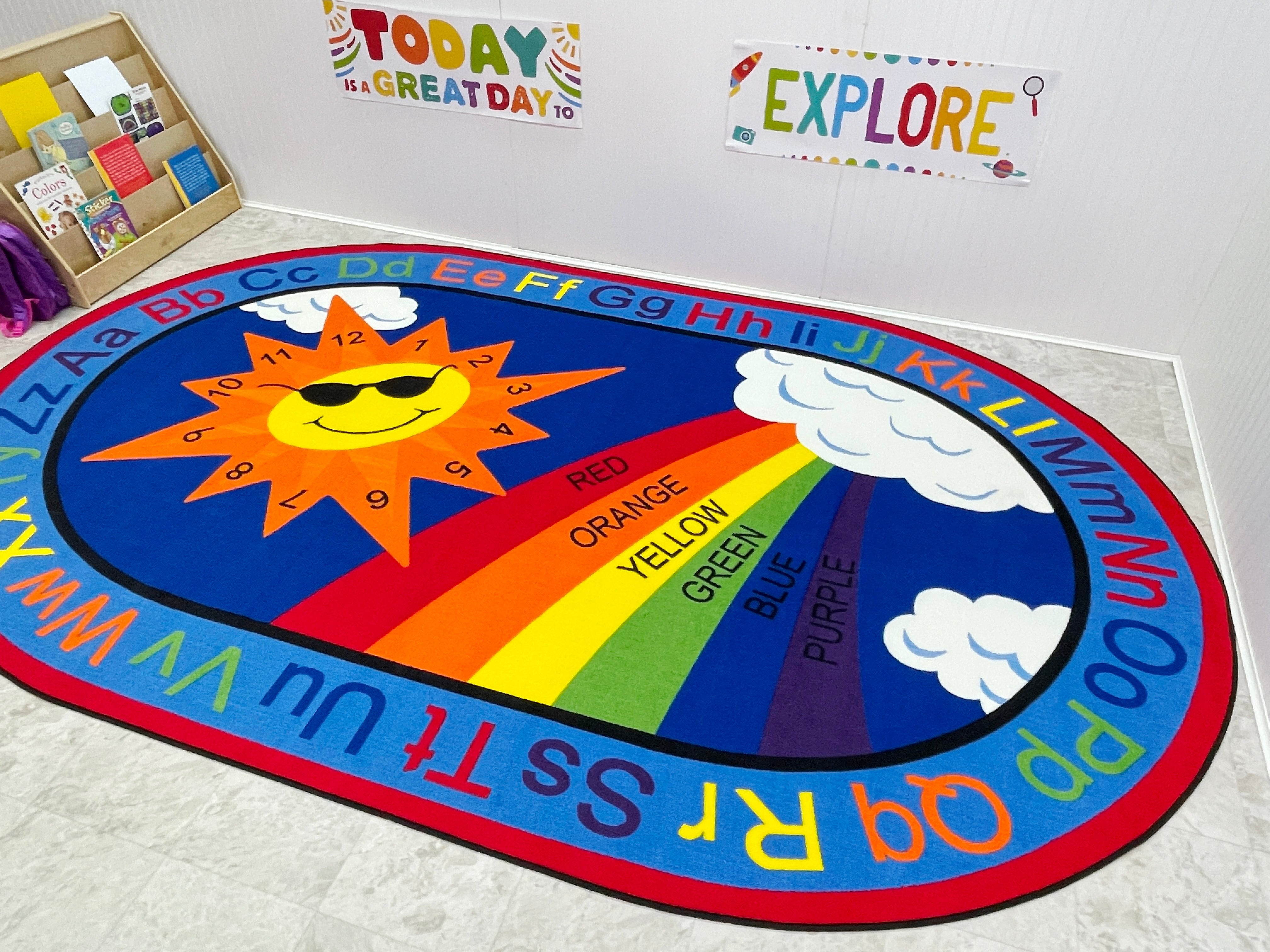 KidCarpet Sky's The Limit Classroom Educational Learning Polypropylene
