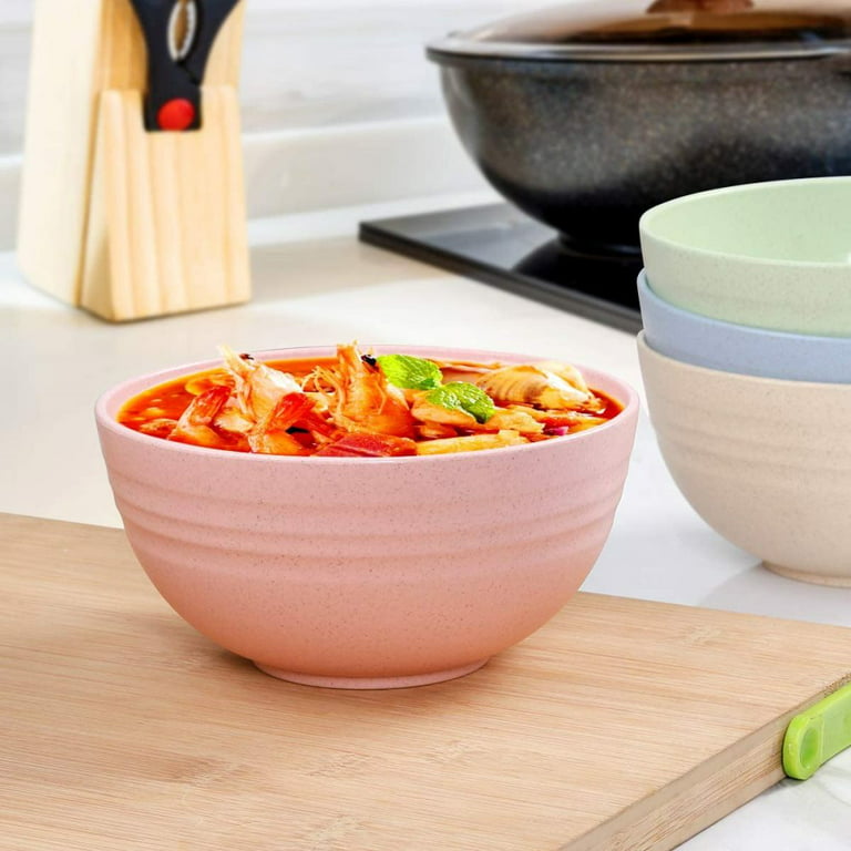 APEO Bowl set of 12, 34oz Plastic Bowls reusable for kitchen, Dishwasher  Microwave Safe Bowls, Unbreakable Soup Bowls for Kids, Cereal, Dessert