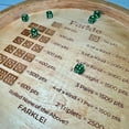 thumbnail image 4 of Plateau à dés Jeu de dés Classique 2 Ensembles avec 6 dés Perles Support de Jeu Familial Classique en Bois Produit, 4 of 4