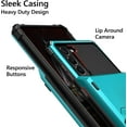 thumbnail image 4 of for Galaxy S22 Plus Case Wallet Credit Card Holder 4-Card Slot Hidden Back Pocket Dual Layer Hybrid Rugged Rubber Bumper Protective Hard Shell Cover for Samsung Galaxy S22 Plus 6.6" Sky Blue, 4 of 12