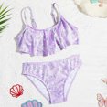 thumbnail image 2 of Mercatoo Toddler Baby Girls Swimsuit Ruffle Bikini 2Pcs Set Bathing Suit Kids Girl Summer Beach Outfits Swimwear, 2 of 5