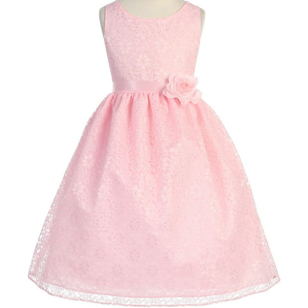 Blunight Collection - Lovely Floral Lace Satin Sash Little Girl Party ...