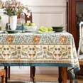 thumbnail image 2 of Mantel patdrea 160x279 cm de lino francés con estampado floral vintage, 2 of 9