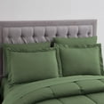 thumbnail image 2 of DNG Creations 1 Piece Box Stitched Striped Pattern Comforter 100% Egyptian Cotton Quilt Cover 800 TC All Season 550 GSM ( Oversized Queen Size ) Stripe Moss Colour, 2 of 5