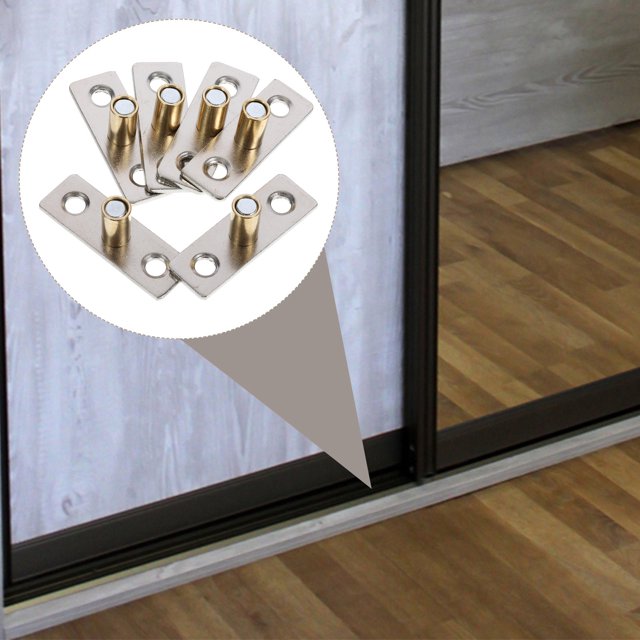 BEADCEST 6Ud Guía Inferior Metálica Para Puerta De Con Estable