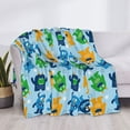 thumbnail image 3 of Naloa Cartoon Monster Flannel Blankets - Thick and Warm Blanket for Winter, Soft Fuzzy Plush King Blanket for All Seasons80"x60", 3 of 6