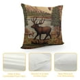 thumbnail image 4 of JEUXUS  Rustic Bear Pillow Covers Square Country Deer Pillow Covers Indoor and Outdoor Throw Pillow Covers Decorative for Couch/Bed/Living Room, 4 of 5