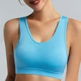 thumbnail image 3 of Elainilye Fashion Sports Bras for Women Thin High-strength Shockproof Bra Wireless Sports Bra Yoga Running Fitness Bra,Blue, 3 of 9