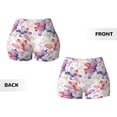 thumbnail image 5 of Kdxio Lilies Flowers Print Workout Shorts for Women Seamless Soft Smooth Gym Yoga Scrunch Active Shorts, 5 of 9