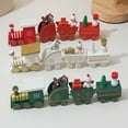 thumbnail image 3 of Farfi Christmas Train Decoration Wooden Festive Mini Train Ornament Xmas Train Centerpiece for Mantel Dining Table Happy New Year Gift(Red), 3 of 13