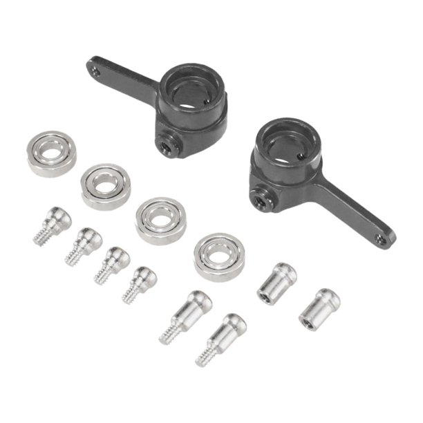 Copa de dirección delantera para coche RC, resistente, robusta, multifunción, 1:28 RC, dirección delantera Gris