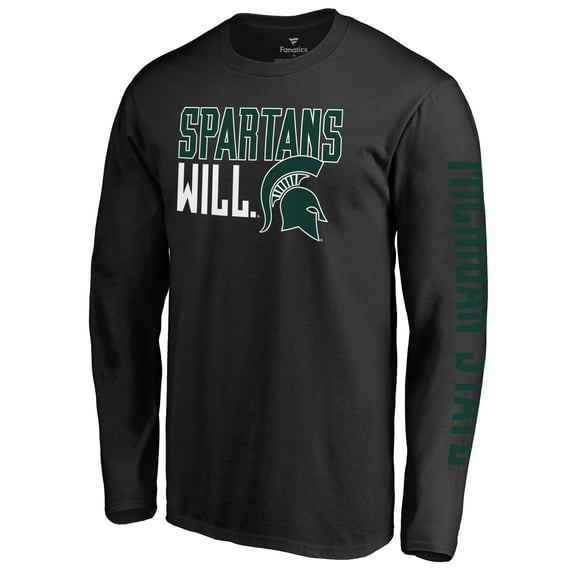 Men's Black Michigan State Spartans Team Hometown Collection Long Sleeve T-Shirt