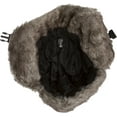 thumbnail image 2 of Sakkas Unisex Weatherproof Nylon Faux Fur Lined Winter Earflap Bomber Trooper Aviator Hat - Black - One Size, 2 of 2