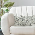thumbnail image 5 of Daisy Floral Block Print Lumbar Pillow Covers 12X20 Inch Gray Blue Beige Flowers Decorative Pillow Cases Set of 2 Farmhouse Home Decor Vintage Rustic Cute Throw Pillows for Sofa Couch Outdoor, 5 of 6