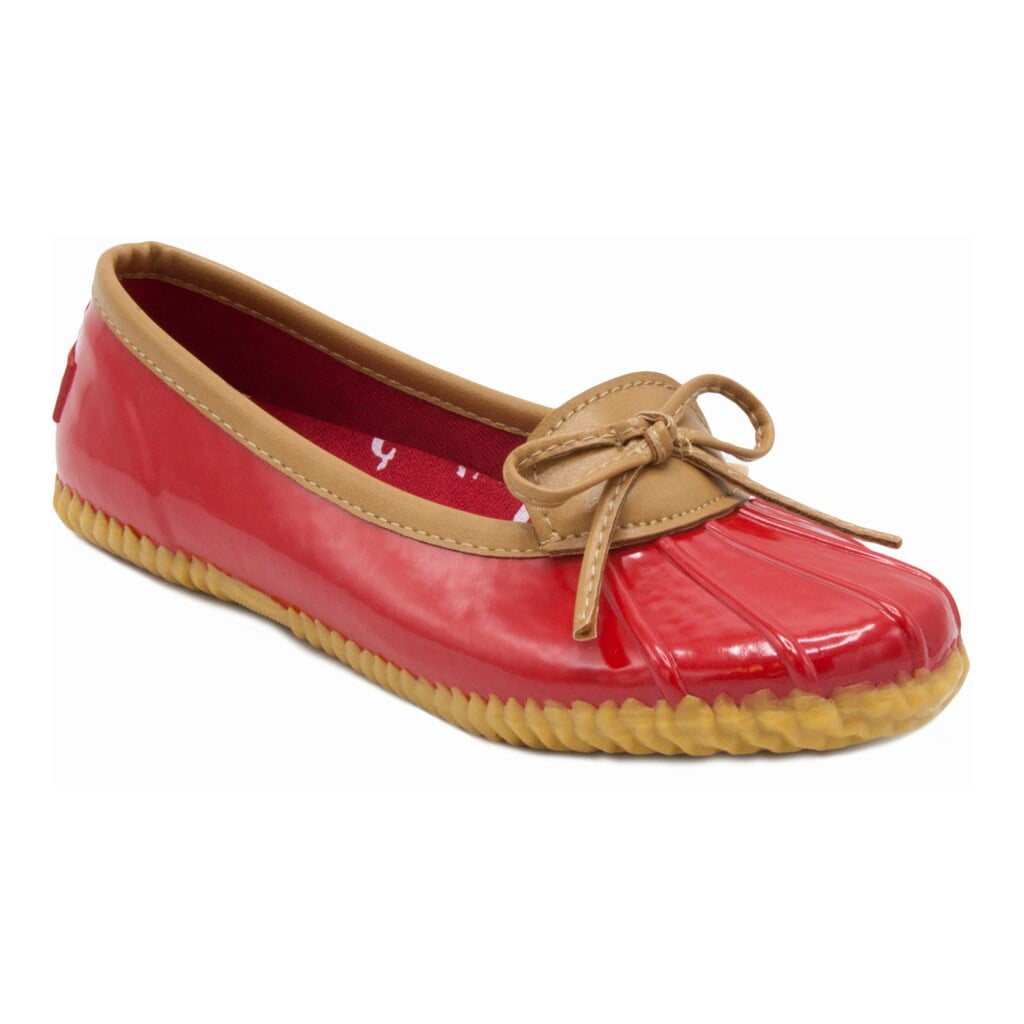 London Fog ster Women's Duck Rain Shoes Red