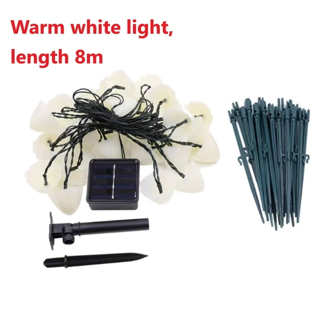 Xihbxyly Luces Solares En Forma de Hongo, Diseño de Ahorro de Energía con Energía Solar, Opciones Multicolor, Decoración de Jardín Exterior, Iluminación para Fiestas En El Patio, 10 Luces de 5 M o 20